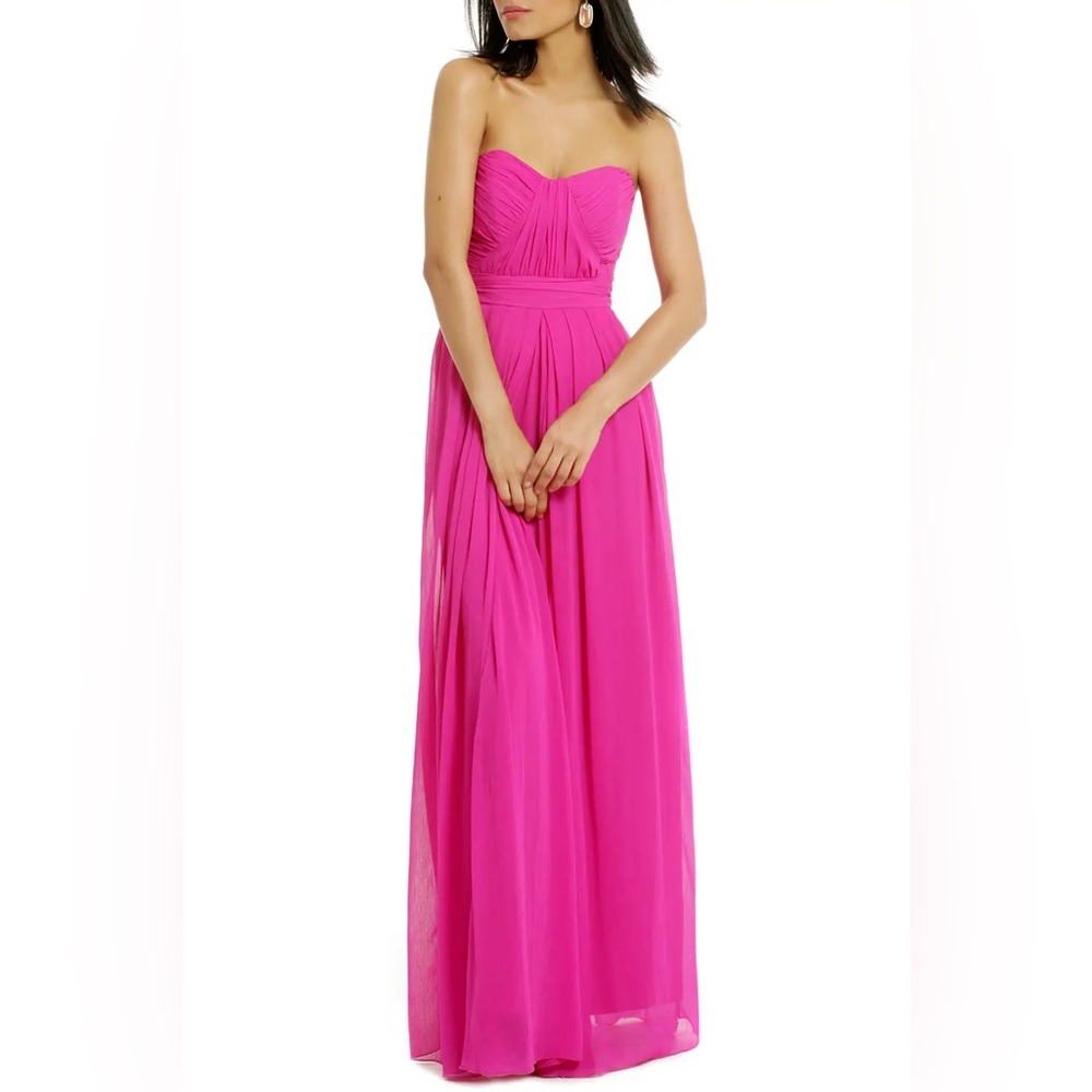 Badgley Mischka Fluorescent Chiffon Gown size 2